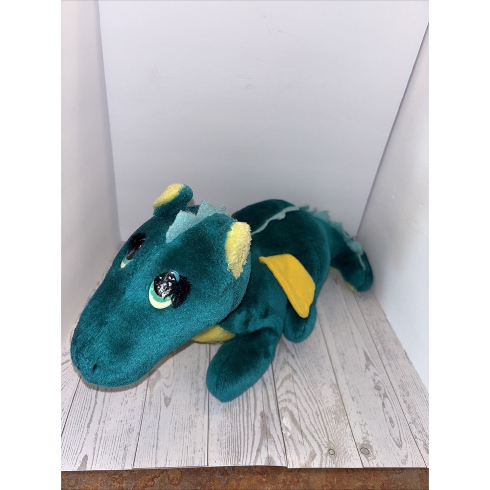 Vintage 1987 Dakin Fun Farm 16" Green Puff‎ The Magic Dragon Plush Toy